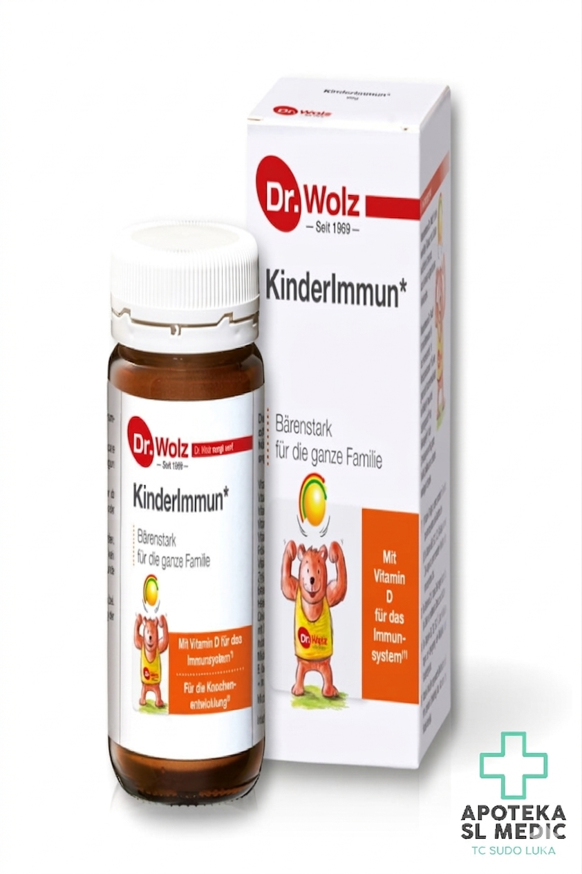 Dr.Wolz Kinderimmun s vitaminima, beta-glukanima, koncentratom kolostruma, cinkom iz kvasca i bakterijama mliječne kiseline 35g