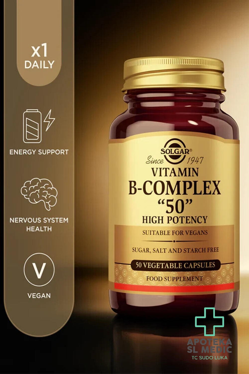 SOLGAR B-KOMPLEX "50" 100 kap