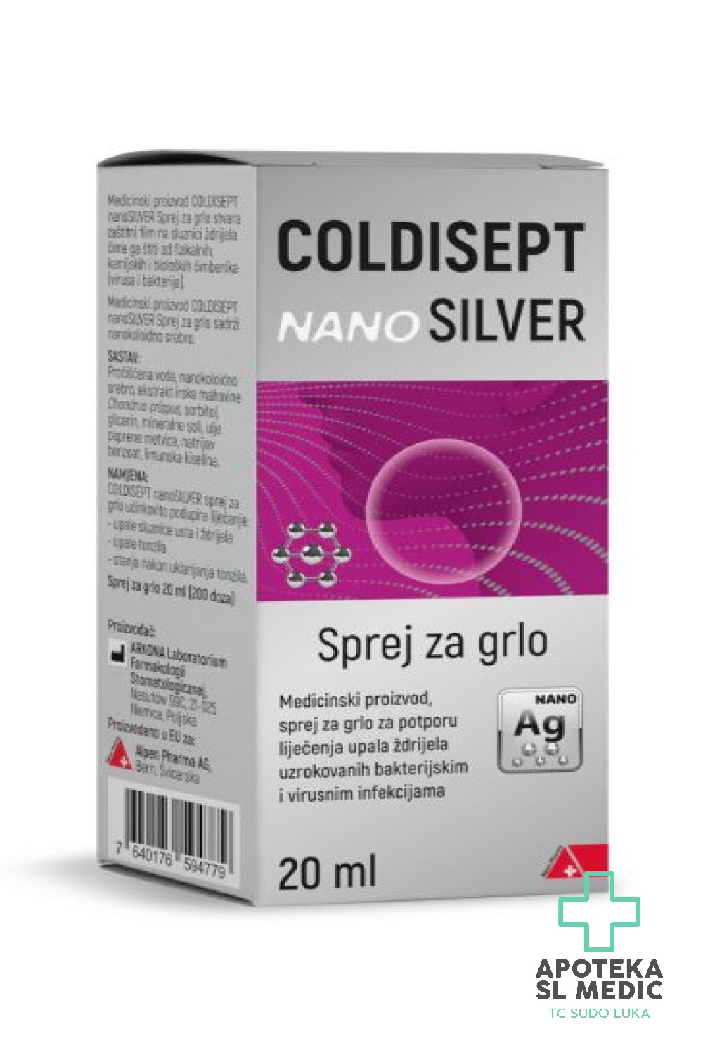 Coldisept sprej za grlo 20ml