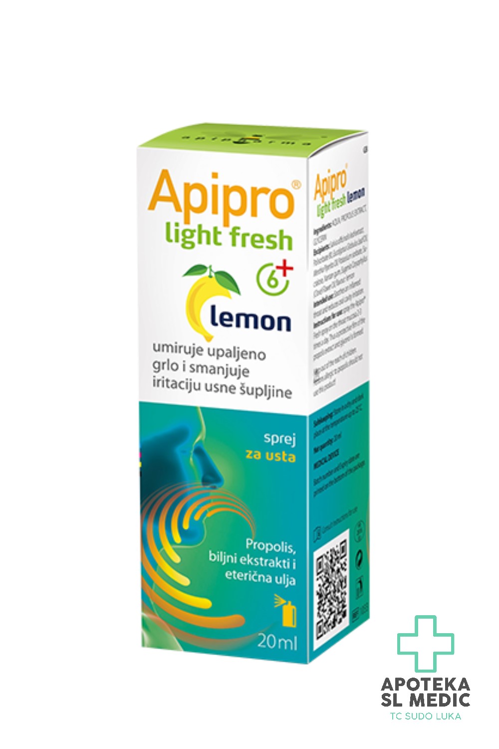 Apipro light fresh propolis sprej 20ml