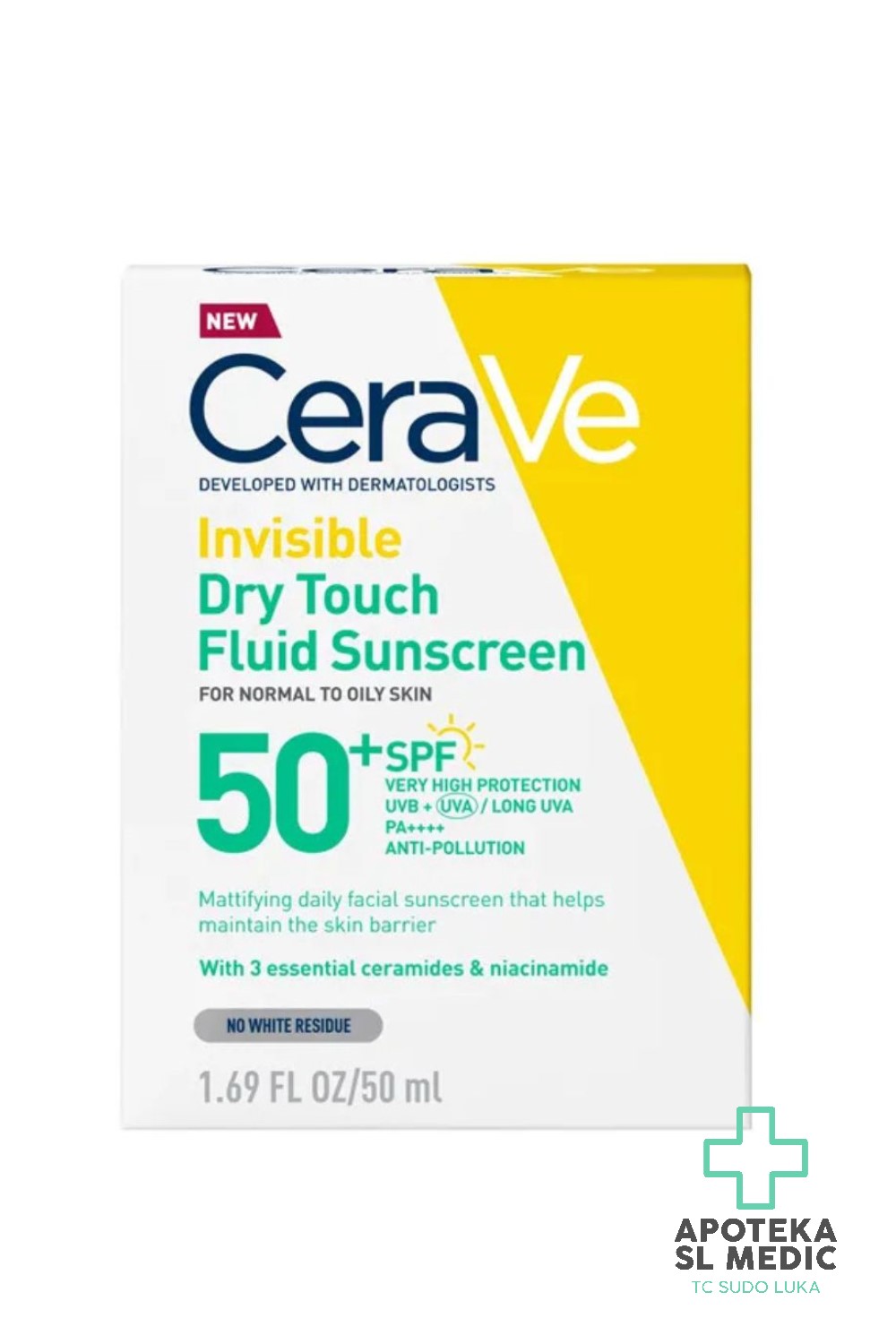CeraVe Invisible Hydrating Fluid Sunscreen SPF 50+ – Za normalnu do masnu kožu