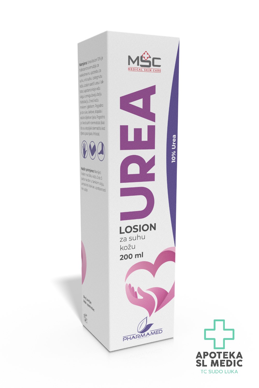 Pharmamed MSC UREA 10% losion za suhu kožu (200 ml) – Hidratantna emulzija za tijelo, ruku i stopala