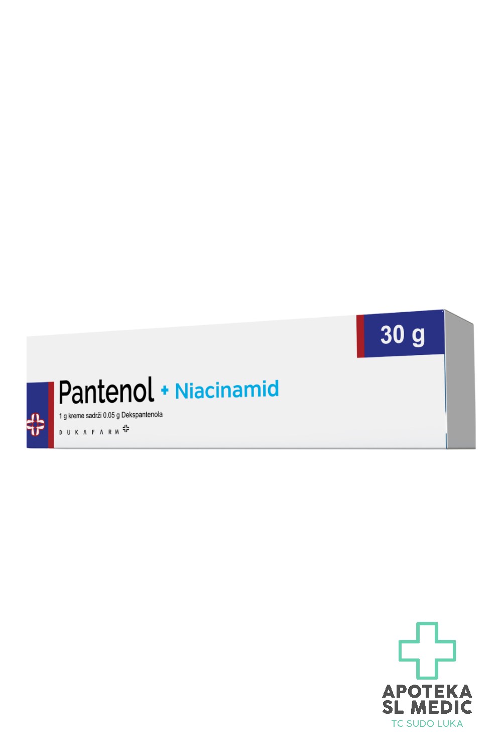 Pantenol + Niacinamid Krema 30g – Umirenje Crvenila, Kontrola Pore i Obnova Barijere Kože