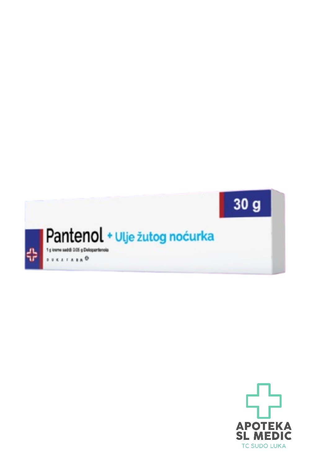 Pantenol + Ulje Žutog Noćurka Krema 30g – Intenzivna Regeneracija i Njega Suhe Kože
