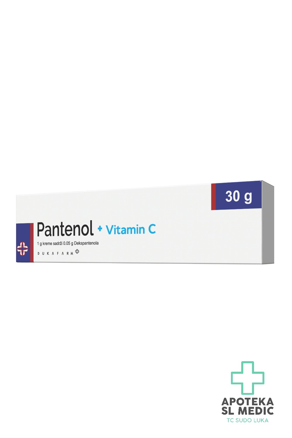 Pantenol + Vitamin C Krema 30g – Obnova, Antioksidativna Zaštita i Blagostanje Kože