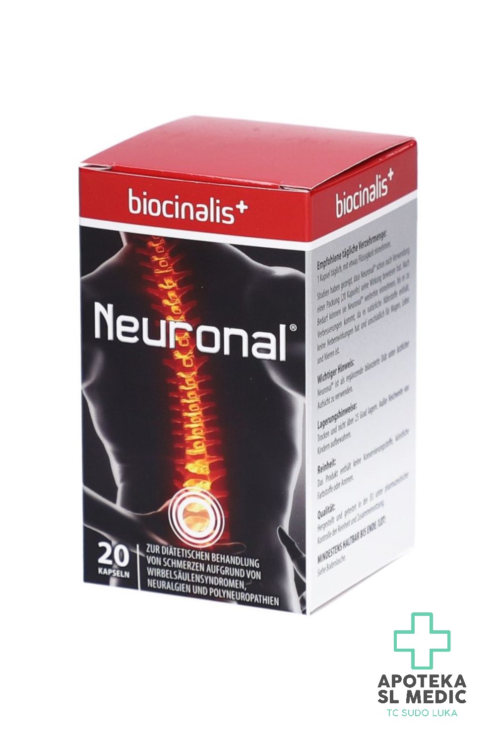 Neuronal Biocinalis Kapsule (20 kom) – Za Oporavak Živaca, Bolove u Kičmi, Ischias i Neuropatije