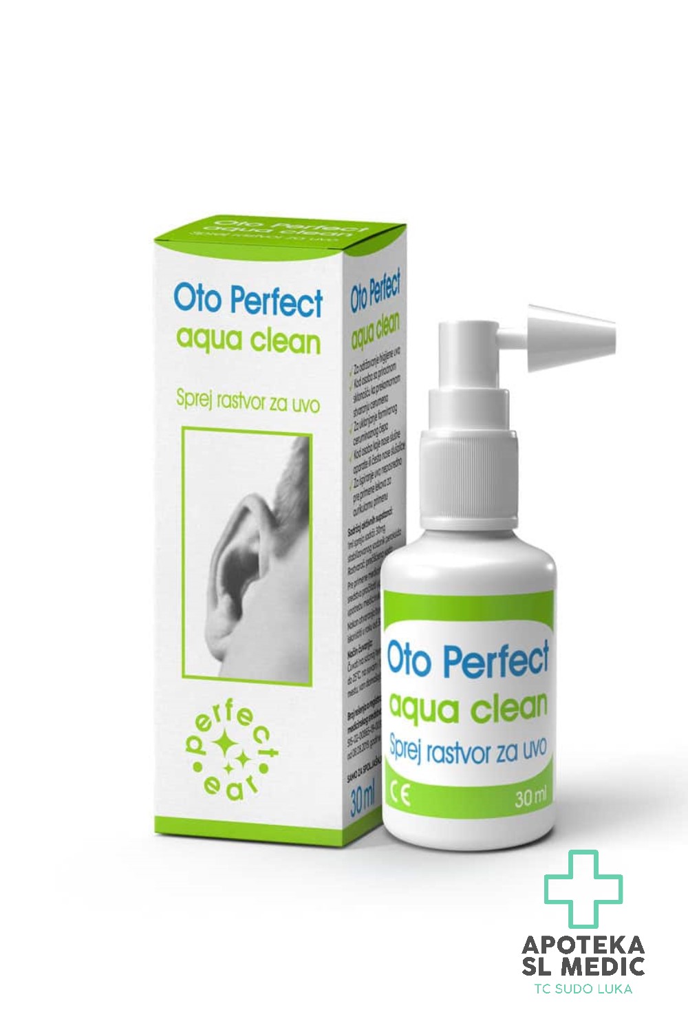 Oto Perfect Aqua Clean sprej za uho (30 ml) – Rastvor za redovnu higijenu i uklanjanje vode i cerumana iz uha